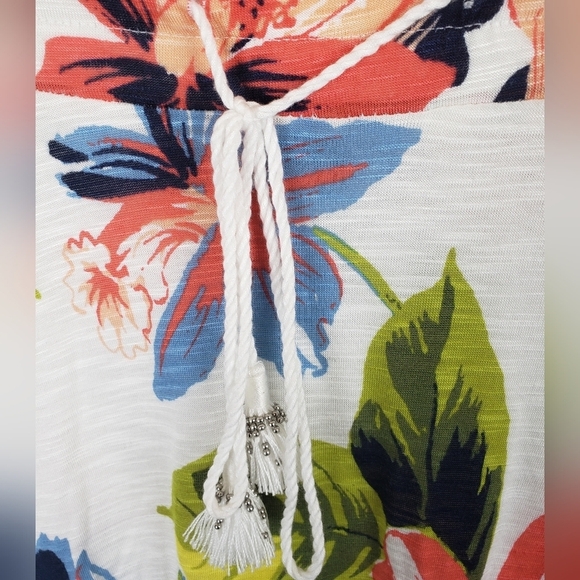 Tommy Bahama White Floral Maxi Skirt Sz M - Picture 5 of 9